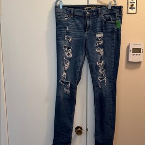 Arizona Jean Company Ripped Blue Skinny Jeans